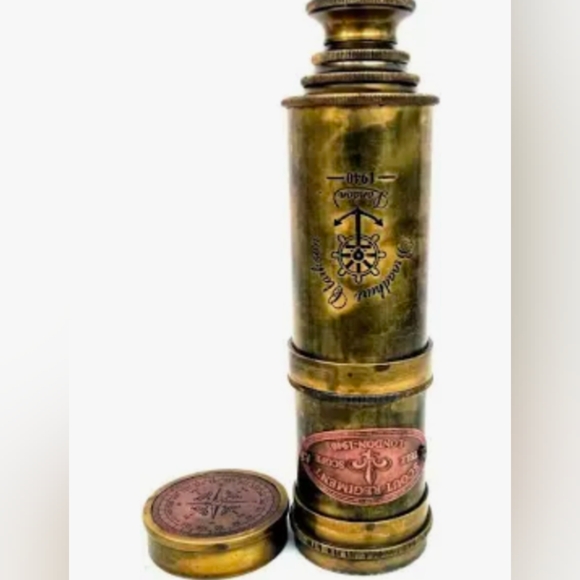 Scout Regiment Brass Telescope 19" London 1940 Broadhurt Clarkson Antique Rep... - Picture 6 of 7